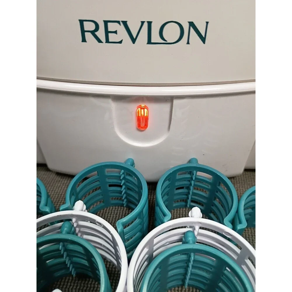 Revlon Ultrasetter 20 Flocked Hot Rollers & Clips Supersize RV255 Open Box